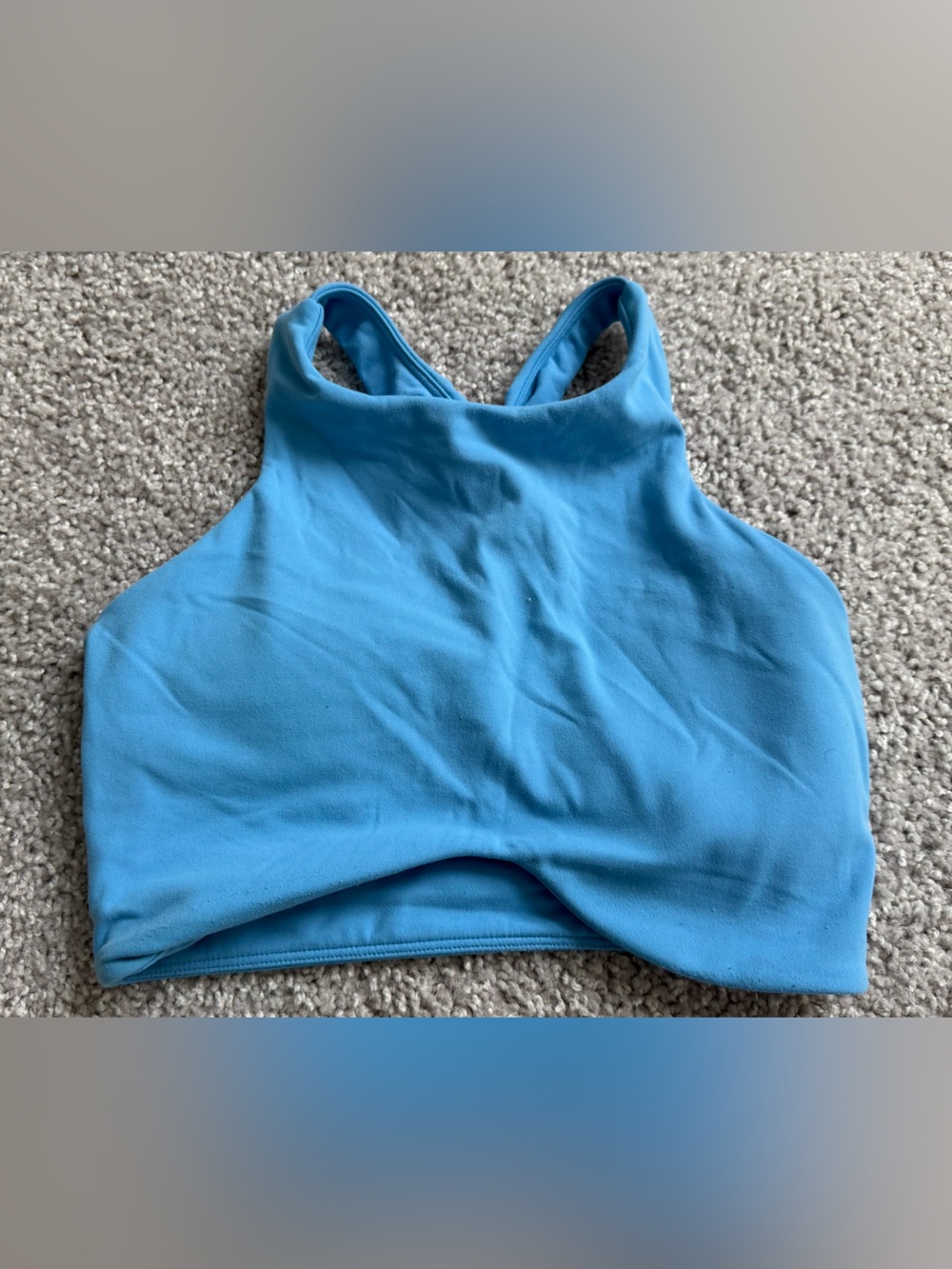 BuffBunny Light Blue High-Neck Sports Bra